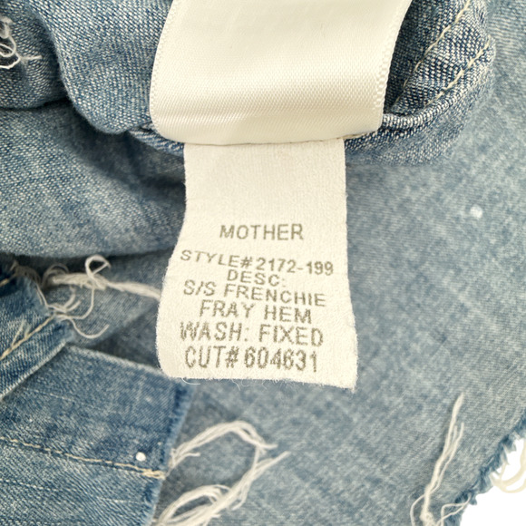 MOTHER Short Sleeve Frenchie Frayed Hem in Fixed S - Picture 8 of 10
